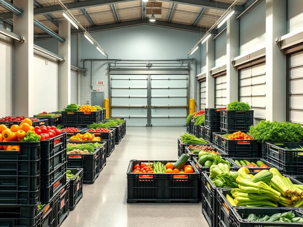 Station de conditionnement agricole avec stockage frigorifique